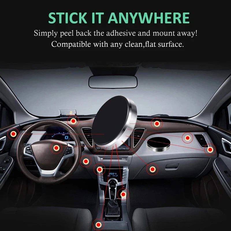 Universal Magnetic Car Phone Holder – Dashboard & Wall Mount for iPhone, Xiaomi, Huawei & More