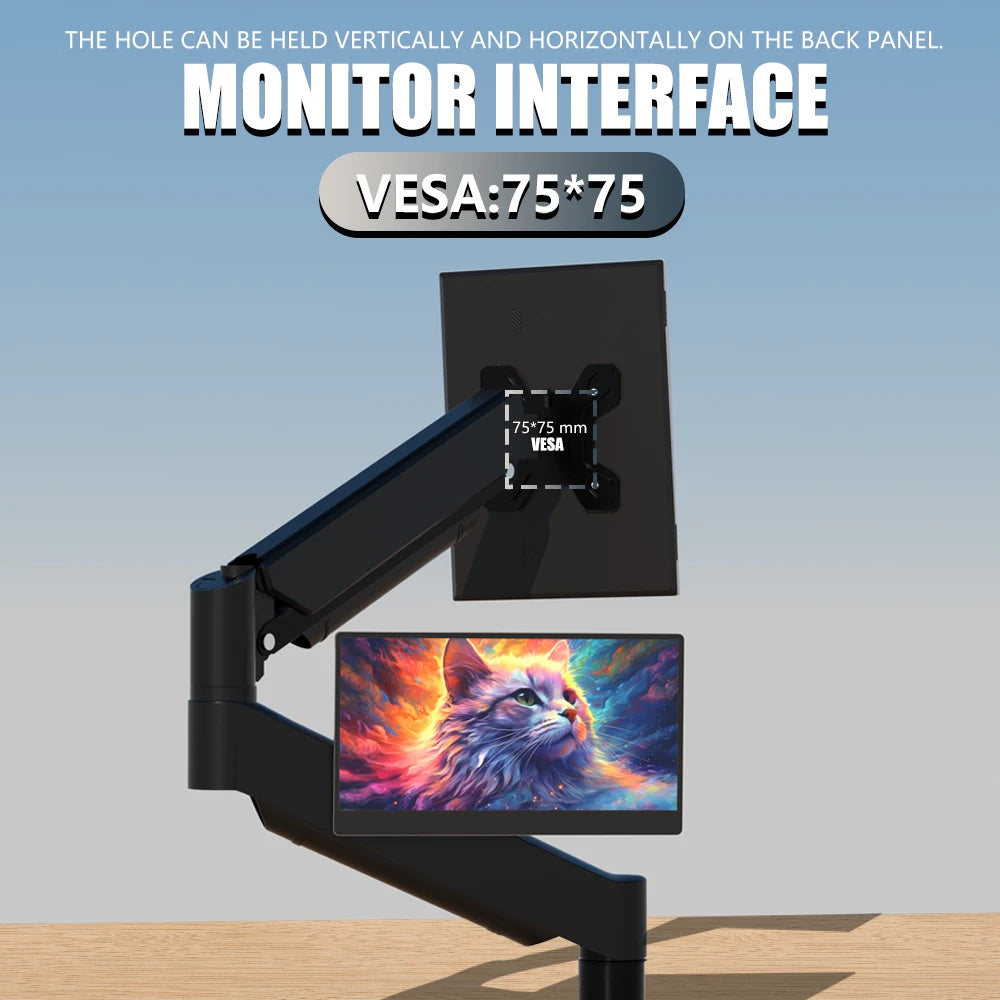 MUCAI 14" Portable Monitor – 60Hz HD USB-C & Mini HDMI External Display