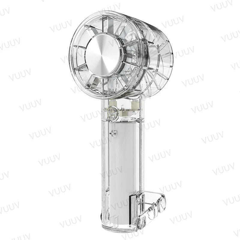 VUUV Portable High Speed Cooling Handheld Fan 2000mAh Rechargeable 100 Wind Speeds Adjustable Mini Foldable Air Fan
