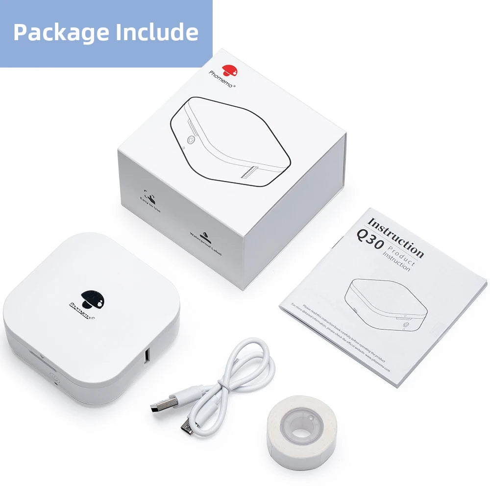 Phomemo Q30 Portable Thermal Label Printer – Wireless Pocket Sticker Label Maker