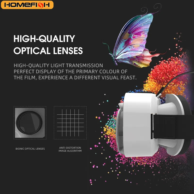 3D VR Headset for Smartphones – Virtual Reality Glasses Compatible with Android & iPhone