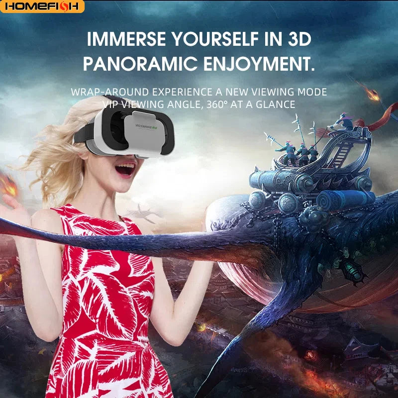 3D VR Headset for Smartphones – Virtual Reality Glasses Compatible with Android & iPhone