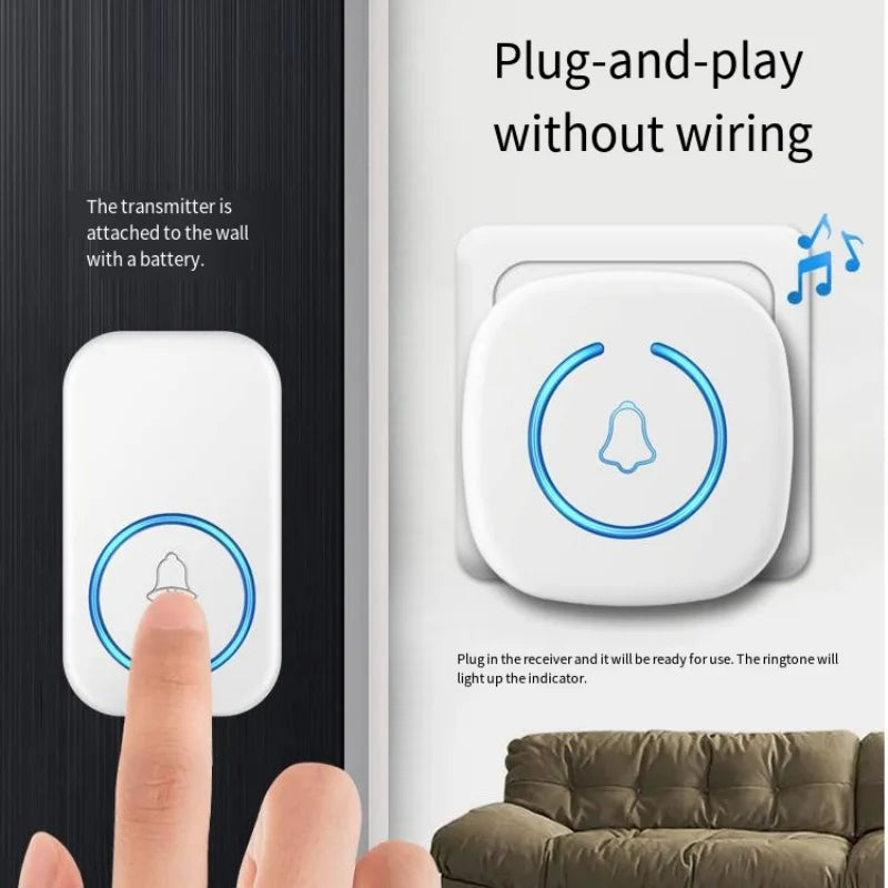 Smart Wireless Doorbell – 300M Range, 60 Chimes, Easy Installation