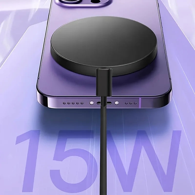 Mini Magnetic Wireless Charger for MagSafe – Fast Charging Pad for iPhone 17/16/15/14/13/12 & AirPods Pro