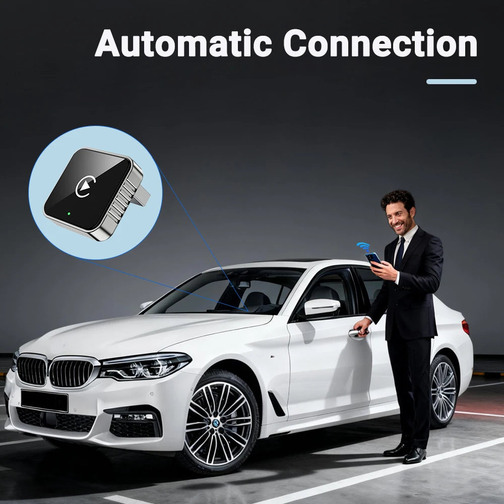 XUDA 2-in-1 Wireless CarPlay & Android Auto Adapter – Plug & Play USB Dongle for OEM Car Stereo