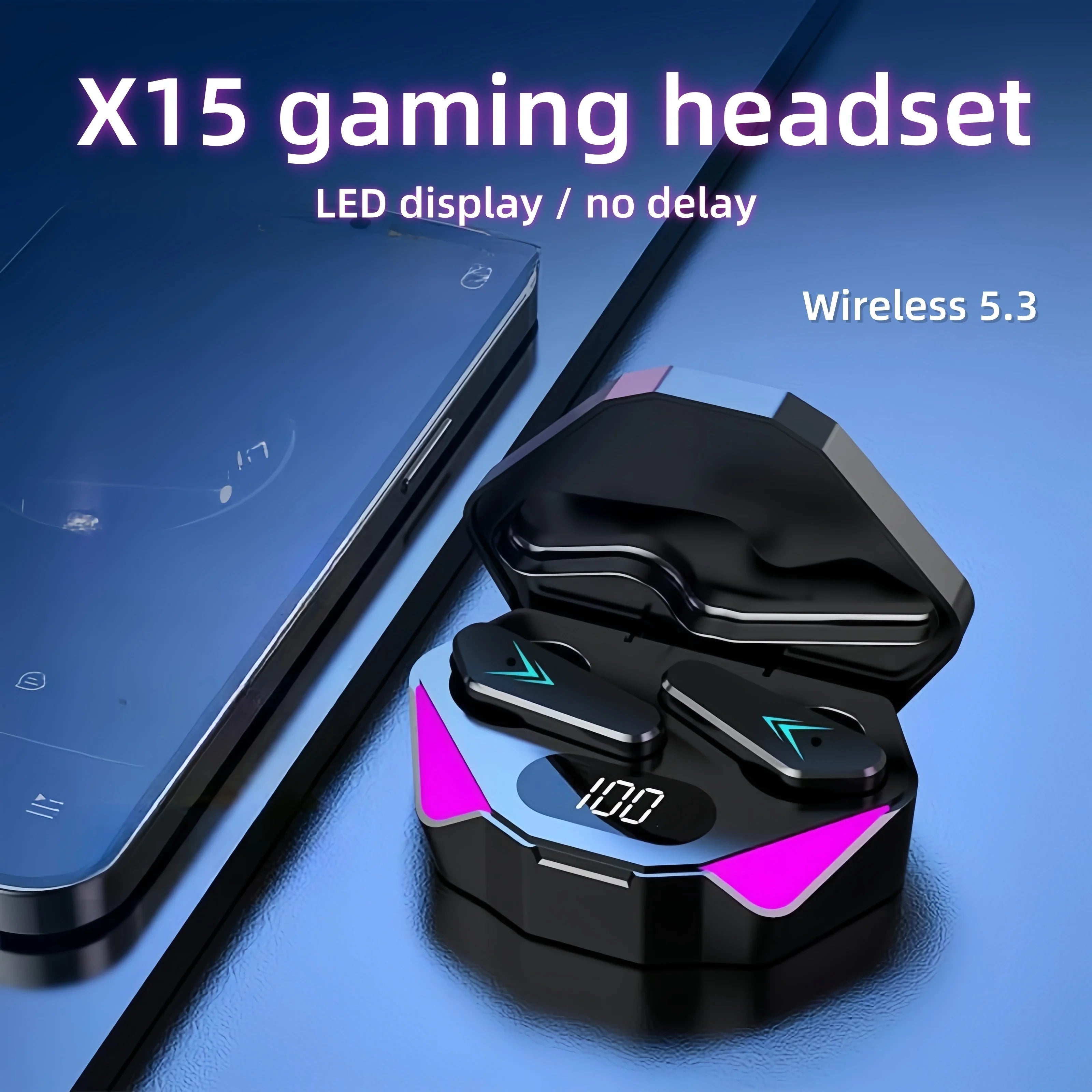 Wireless Bluetooth Headset LED