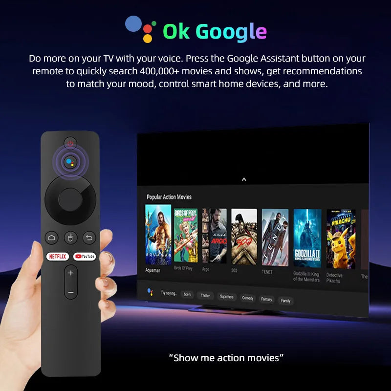Q10 Android 16 TV Box – 8K HDR10+, Dual WiFi, Bluetooth 5.0 & Voice Control