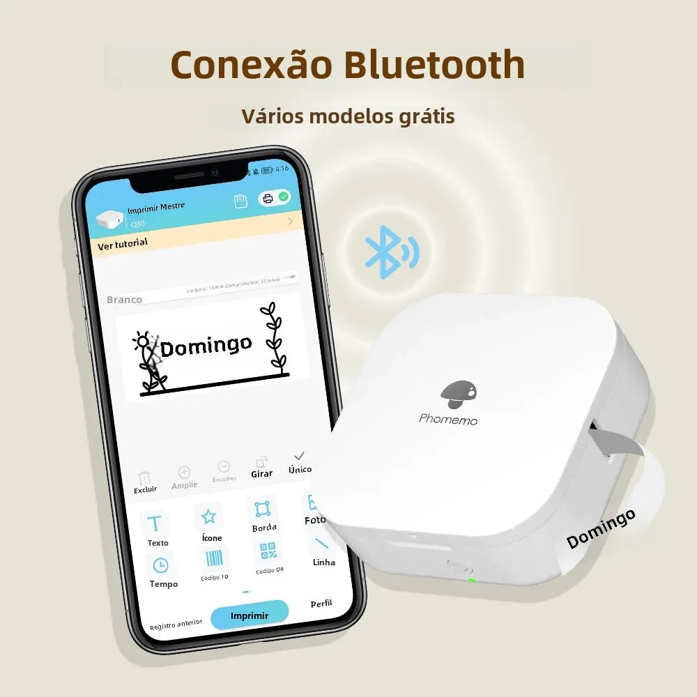 Phomemo Q30 Portable Thermal Label Printer – Wireless Pocket Sticker Label Maker