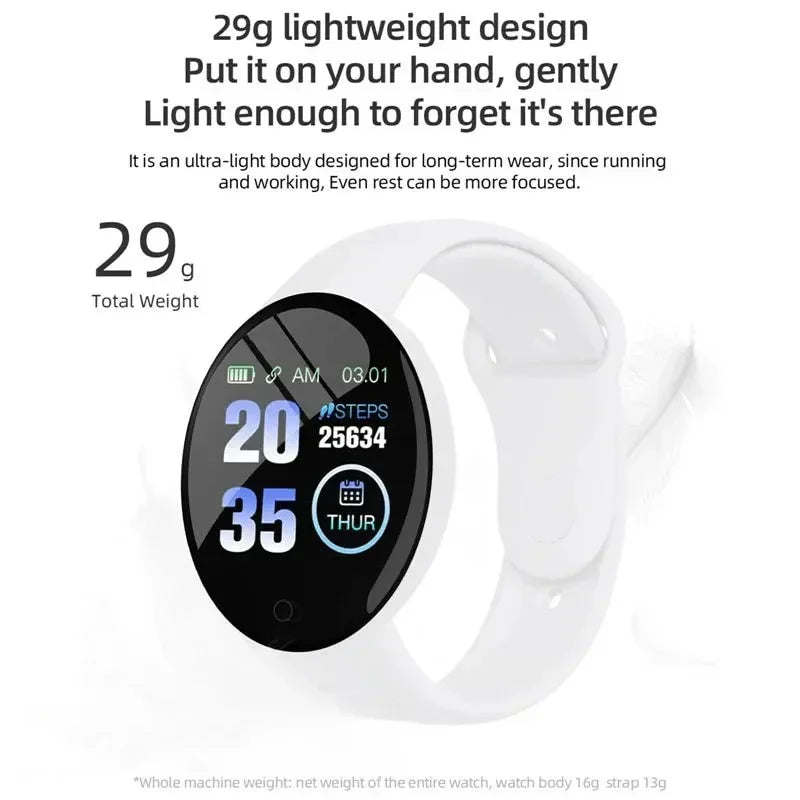 D18 Smart Watch Circular Color Screen Multiple Sports Modes Call Information Reminder Photo Taking Music Smart Bracelet Gift New
