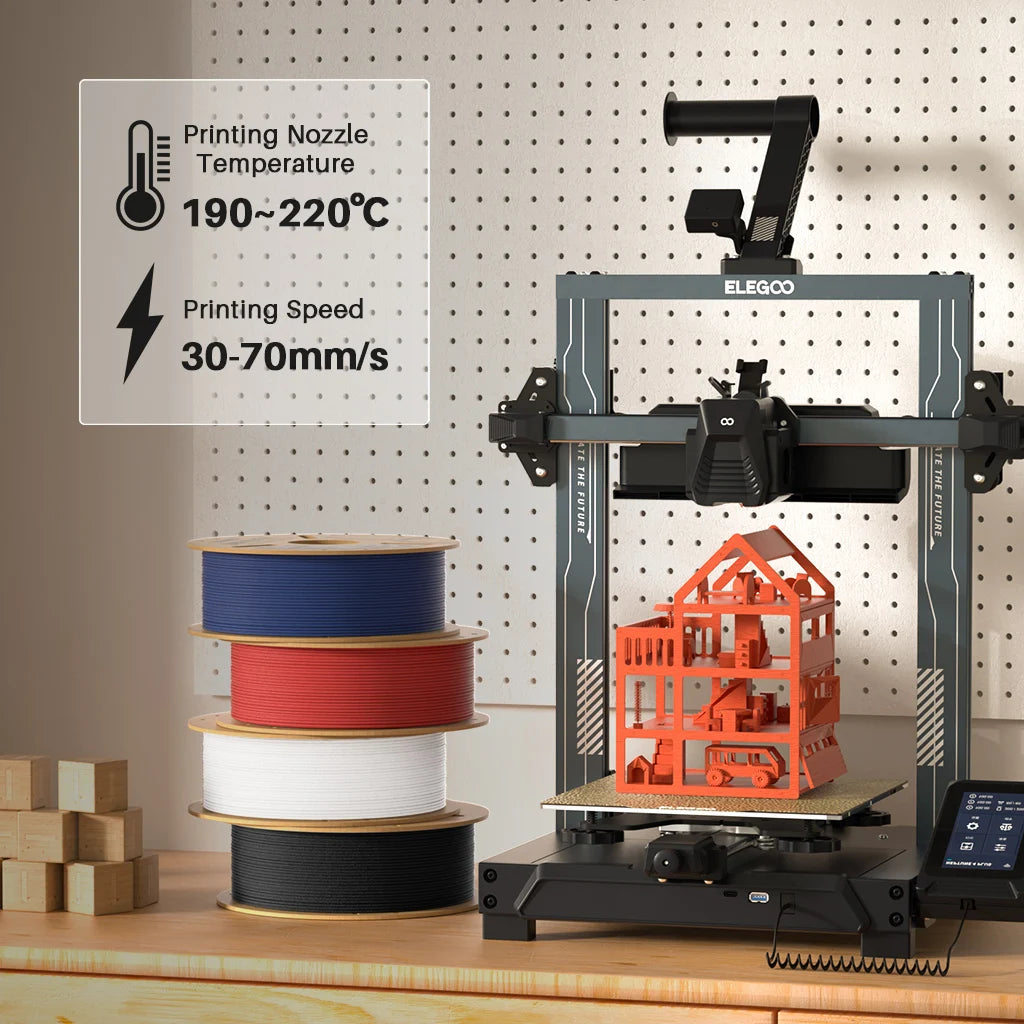 ELEGOO Matte PLA Filament 1KG 1.75mm – FDM 3D Printer Filament, ±0.02mm Accuracy