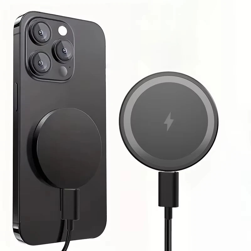 Mini Magnetic Wireless Charger for MagSafe – Fast Charging Pad for iPhone 17/16/15/14/13/12 & AirPods Pro