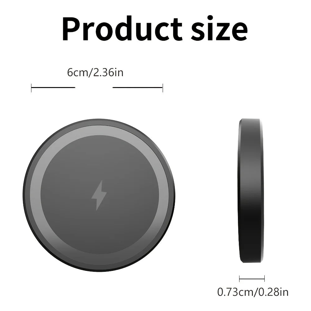 Mini Magnetic Wireless Charger for MagSafe – Fast Charging Pad for iPhone 17/16/15/14/13/12 & AirPods Pro
